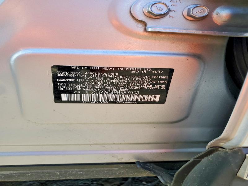 Aukcja sprzedaży 2017 Subaru Forester, vin: JF2SJAWC4HH587038, numer aukcji: 51476476