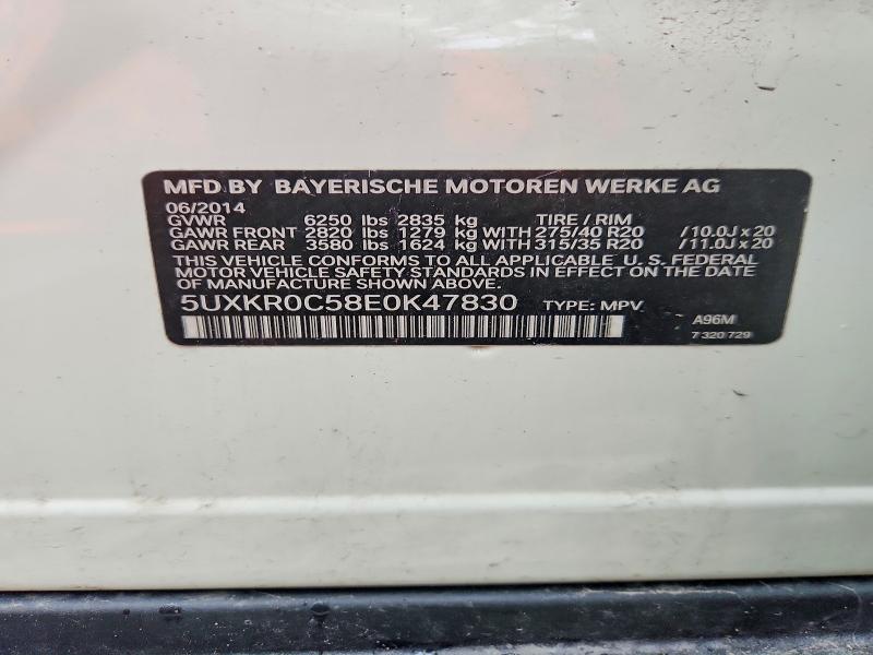2014 Bmw X5 მანქანა იყიდება აუქციონზე, vin: 5UXKR0C58E0K47830, აუქციონის ნომერი: 54144856