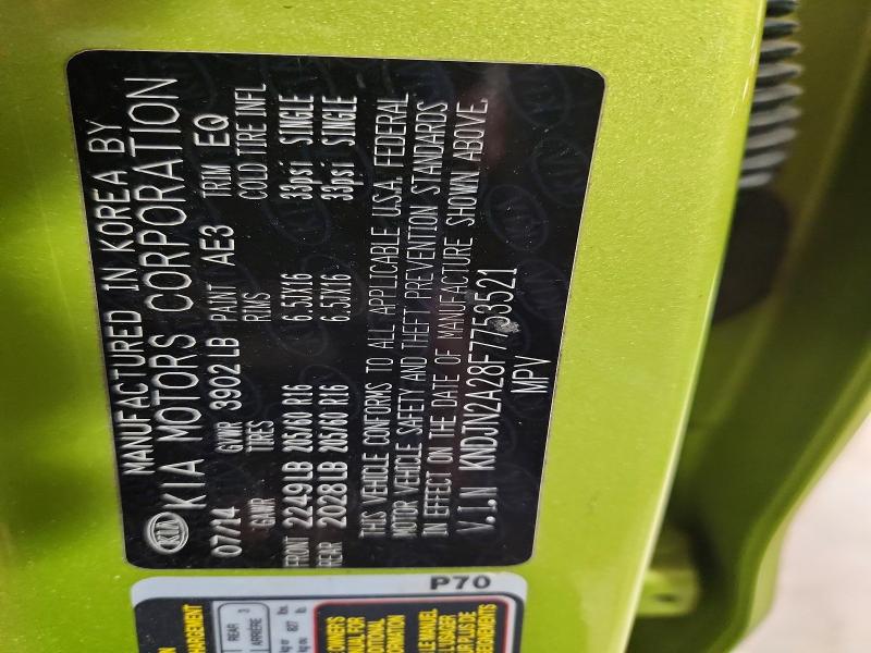 Продаж на аукціоні авто 2015 Kia Soul, vin: KNDJN2A28F7753521, номер лоту: 54367406