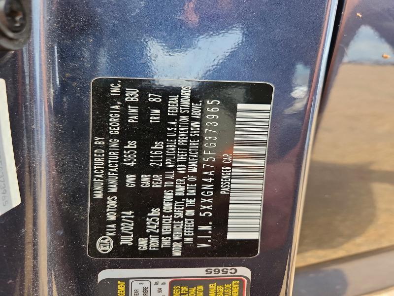 2015 Kia Optima მანქანა იყიდება აუქციონზე, vin: 5XXGN4A75FG373965, აუქციონის ნომერი: 55416356