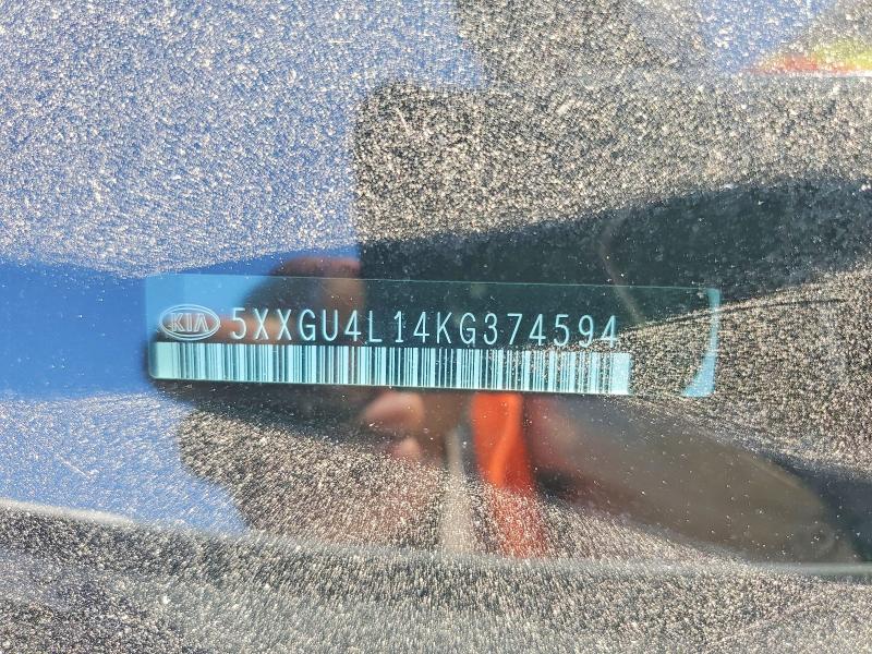 Продаж на аукціоні авто 2019 Kia Optima, vin: 5XXGU4L14KG374594, номер лоту: 53472996