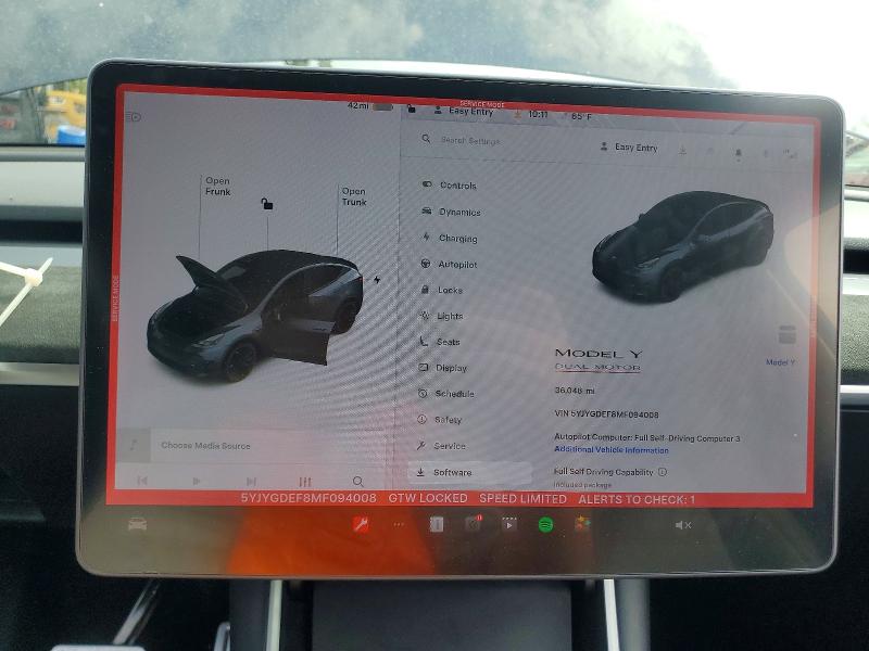 51769236 :رقم المزاد ، 5YJYGDEF8MF094008 vin ، 2021 Tesla Model Y مزاد بيع