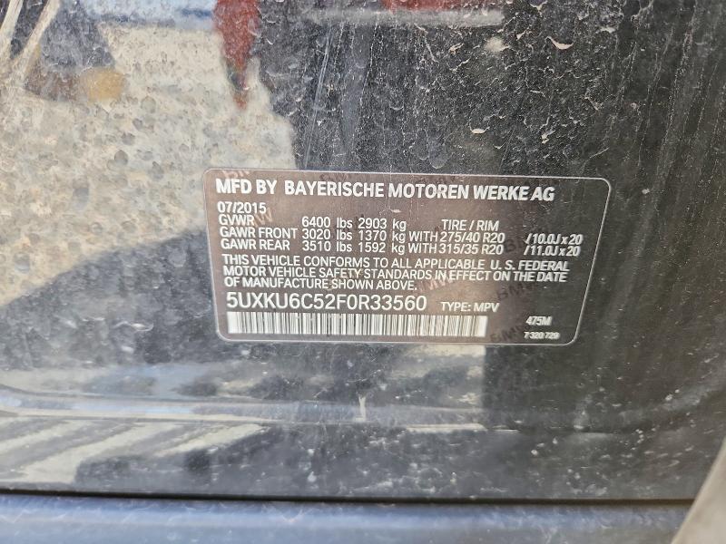 Aukcja sprzedaży 2015 Bmw X6, vin: 5UXKU6C52F0R33560, numer aukcji: 54717796