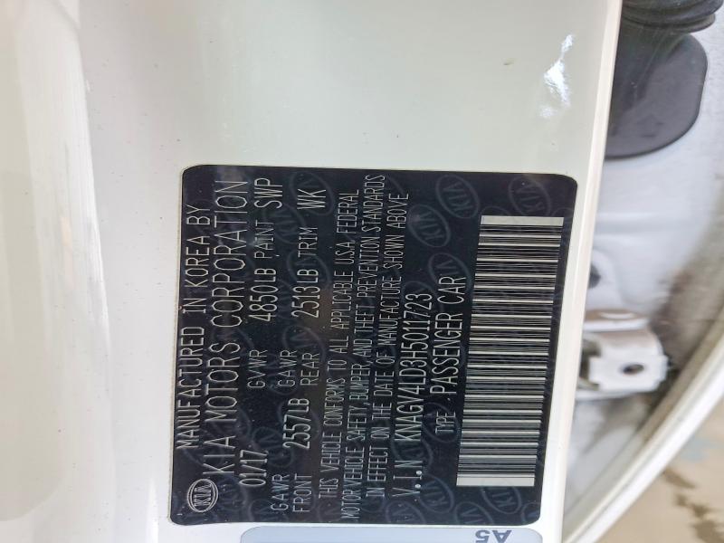 Auction sale of the 2017 Kia Optima Plug-in Hybrid, vin: KNAGV4LD3H5011723, lot number: 52425186