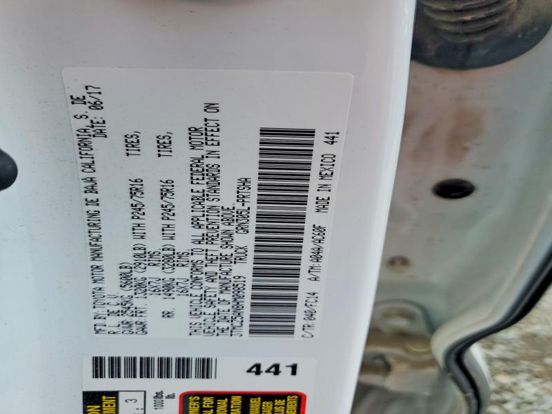 53292456 :رقم المزاد ، 3TMCZ5AN8HM098519 vin ، 2017 Toyota Tacoma مزاد بيع