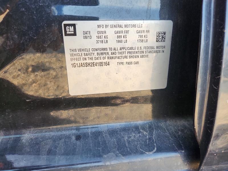 53198606 :رقم المزاد ، 1G1JA5SH2E4105164 vin ، 2014 Chevrolet Sonic مزاد بيع