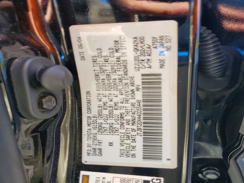 53589856 :رقم المزاد ، JTJBT20X440055448 vin ، 2004 Lexus Gx مزاد بيع