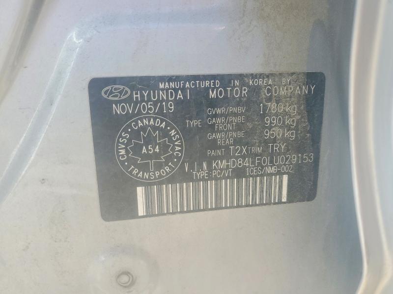 Продаж на аукціоні авто 2020 Hyundai Elantra, vin: KMHD84LF0LU029153, номер лоту: 53347996