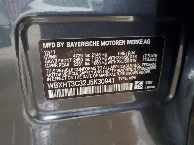 53135176 :رقم المزاد ، WBXHT3C32J5K30941 vin ، 2018 Bmw X1 مزاد بيع