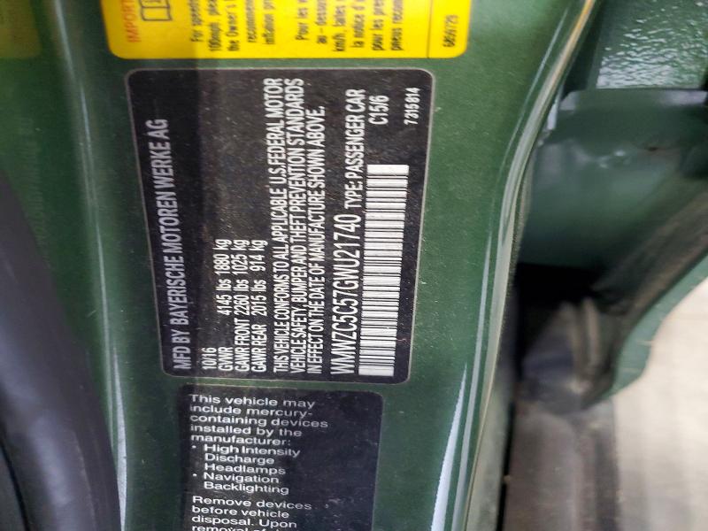 Продаж на аукціоні авто 2016 Mini Cooper, vin: WMWZC5C57GWU21740, номер лоту: 54945076