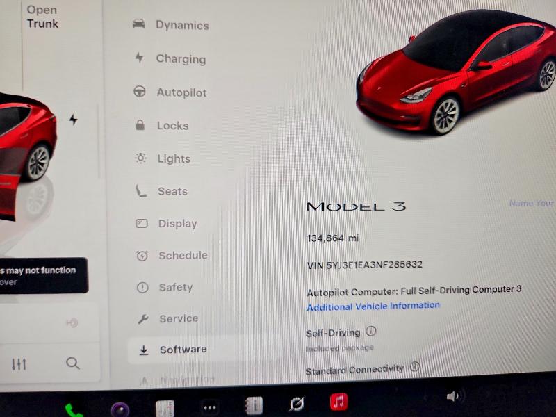 Aukcja sprzedaży 2022 Tesla Model 3, vin: 5YJ3E1EA3NF285632, numer aukcji: 52022686