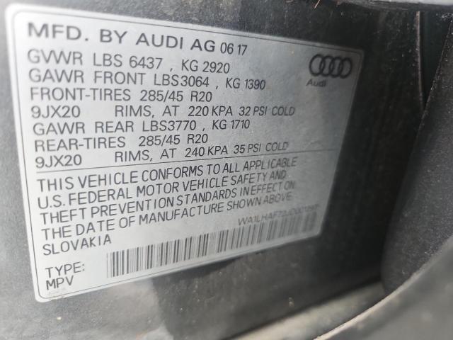 Продажа на аукционе авто 2018 Audi Q7, vin: WA1LHAF72JD001297, номер лота: 53093996