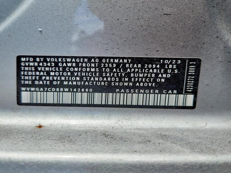 Продаж на аукціоні авто 2024 Volkswagen Gti, vin: WVWGA7CD8RW142660, номер лоту: 55383986