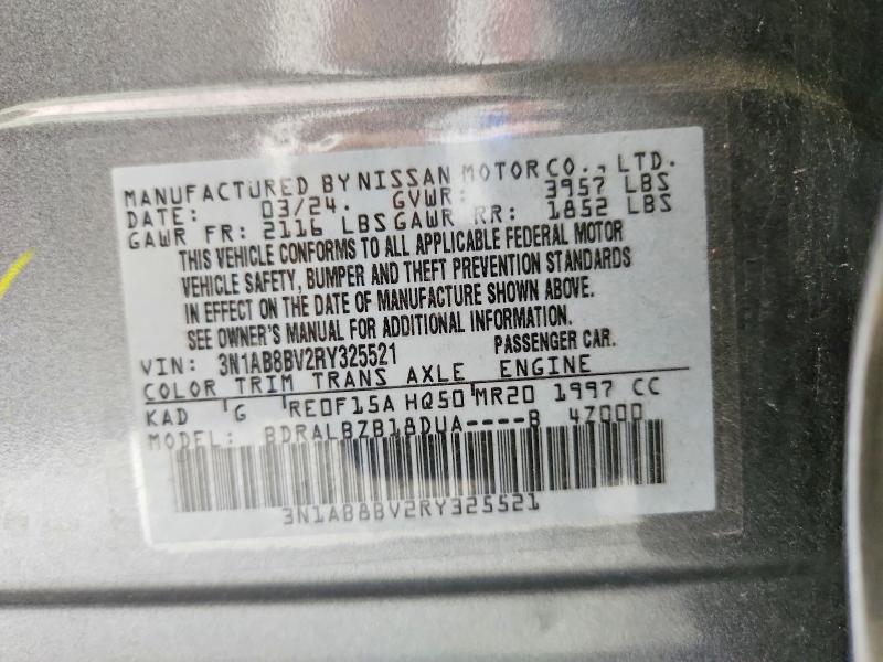 53825446 :رقم المزاد ، 3N1AB8BV2RY325521 vin ، 2024 Nissan Sentra مزاد بيع