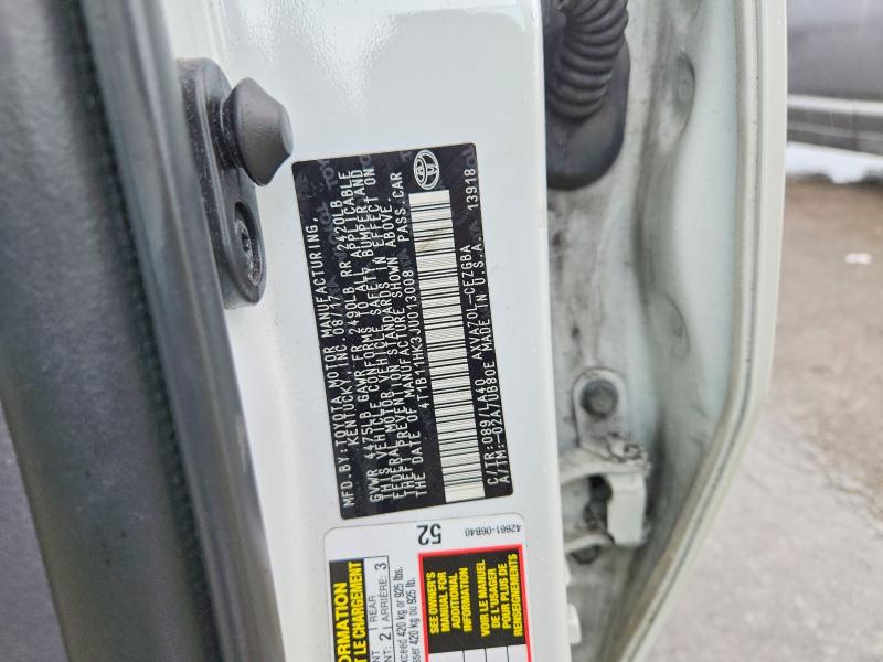 2018 Toyota Camry მანქანა იყიდება აუქციონზე, vin: 4T1B11HK3JU013008, აუქციონის ნომერი: 54399626