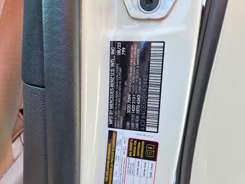 2024 Mercedes-benz Gle მანქანა იყიდება აუქციონზე, vin: 4JGFB4GBXRB062442, აუქციონის ნომერი: 54312286