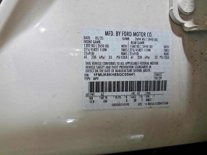 Продаж на аукціоні авто 2025 Ford Explorer, vin: 1FMUK8KH8SGC05441, номер лоту: 53291656