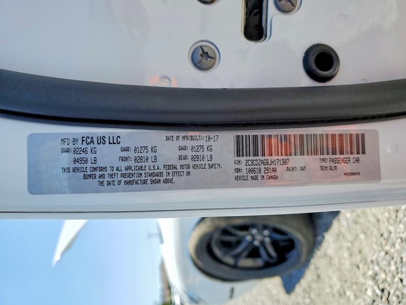 Aukcja sprzedaży 2018 Dodge Challenger, vin: 2C3CDZAG8JH171307, numer aukcji: 53839996