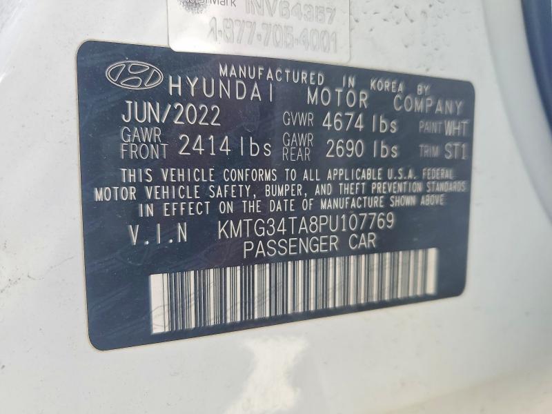53666906 :رقم المزاد ، KMTG34TA8PU107769 vin ، 2023 Genesis G70 مزاد بيع