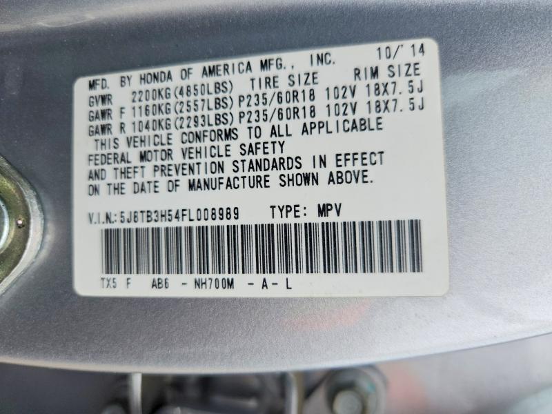 Aukcja sprzedaży 2015 Acura Rdx, vin: 5J8TB3H54FL008989, numer aukcji: 54917856