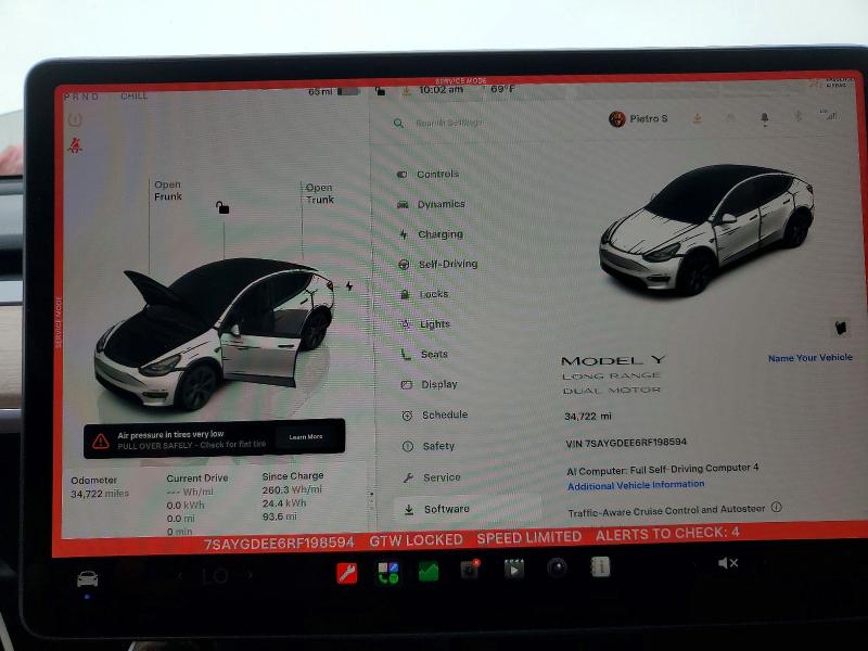 53437626 :رقم المزاد ، 7SAYGDEE6RF198594 vin ، 2024 Tesla Model Y مزاد بيع