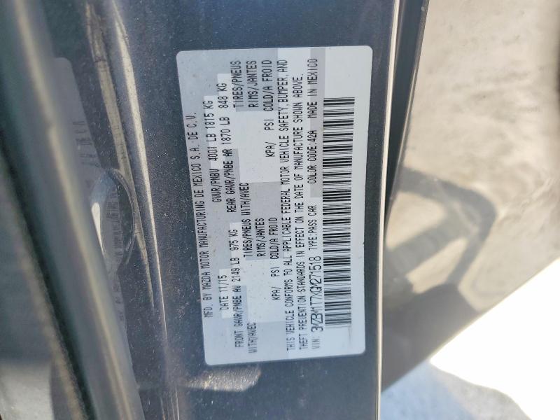 Aukcja sprzedaży 2016 Mazda 3, vin: 3MZBM1T7XGM271518, numer aukcji: 53776616