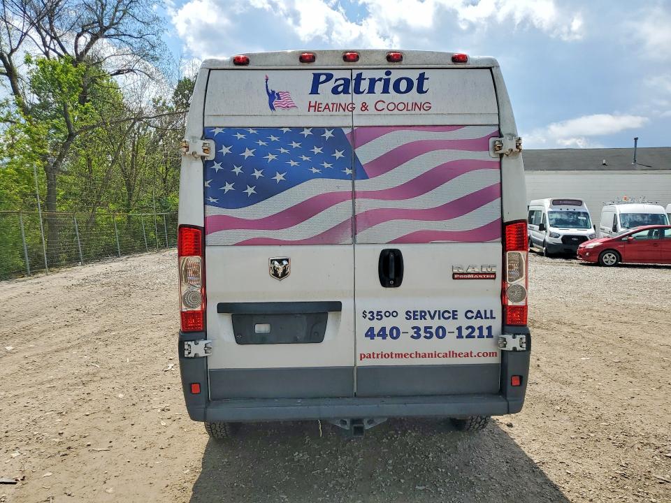 53554066 :رقم المزاد ، 3C6TRVCG4HE546819 vin ، 2017 Ram Promaster 2500 مزاد بيع