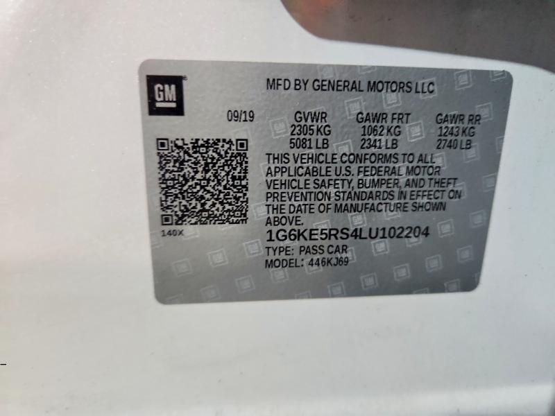 2020 Cadillac Ct6 მანქანა იყიდება აუქციონზე, vin: 1G6KE5RS4LU102204, აუქციონის ნომერი: 52411916
