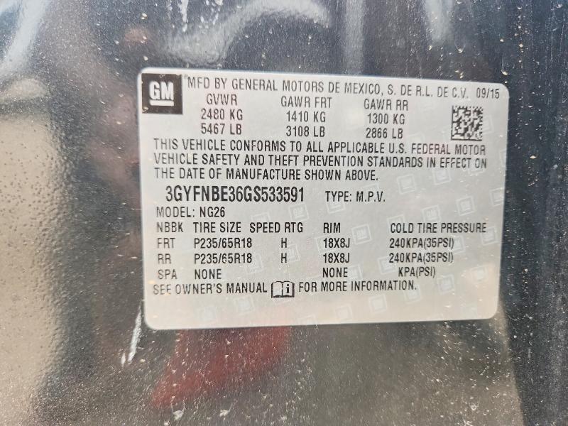 Продажа на аукционе авто 2016 Cadillac Srx, vin: 3GYFNBE36GS533591, номер лота: 55256606