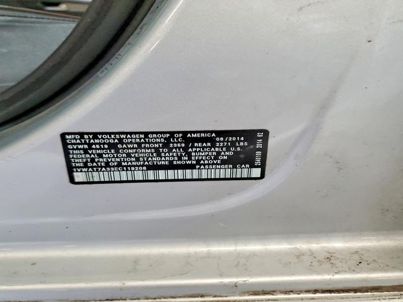 Продажа на аукционе авто 2014 Volkswagen Passat, vin: 1VWAT7A33EC119208, номер лота: 53404816