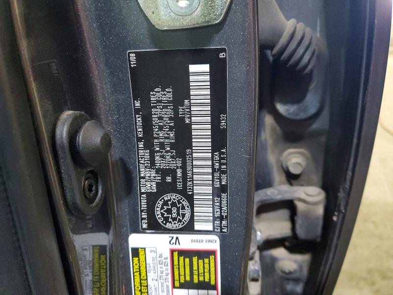 Продажа на аукционе авто 2009 Toyota Venza, vin: 4T3ZK11A69U002519, номер лота: 53070956