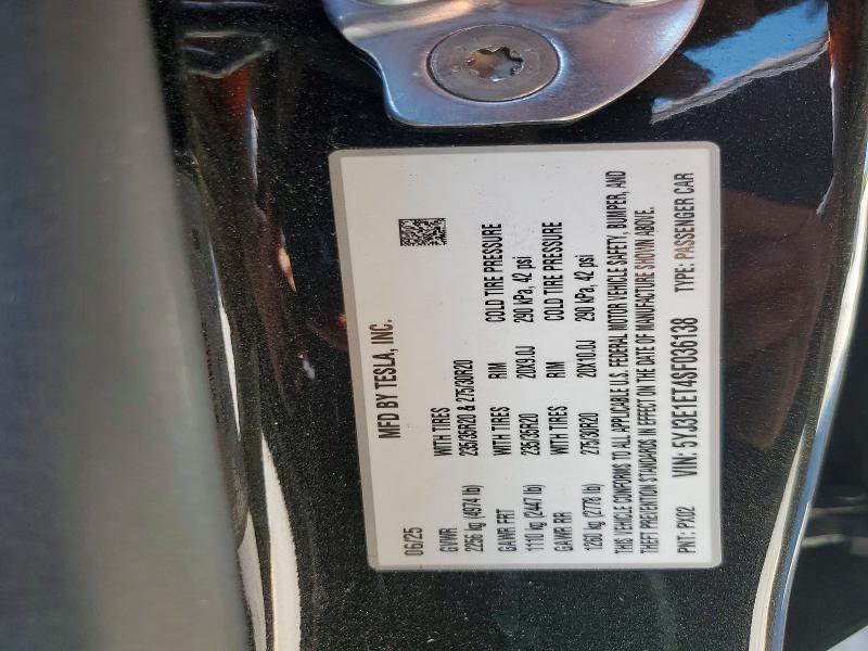 Продажа на аукционе авто 2025 Tesla Model 3, vin: 5YJ3E1ET4SF036138, номер лота: 53927266