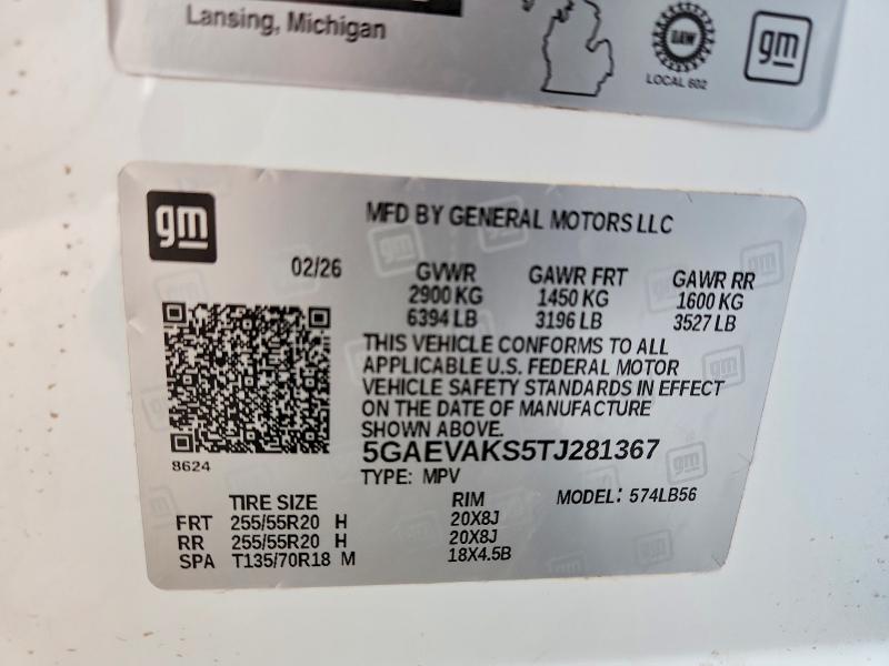 Aukcja sprzedaży 2026 Buick Enclave, vin: 5GAEVAKS5TJ281367, numer aukcji: 55353006