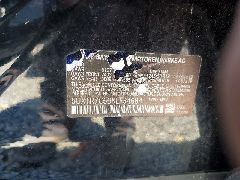 Продаж на аукціоні авто 2019 Bmw X3, vin: 5UXTR7C59KLF34684, номер лоту: 52489516