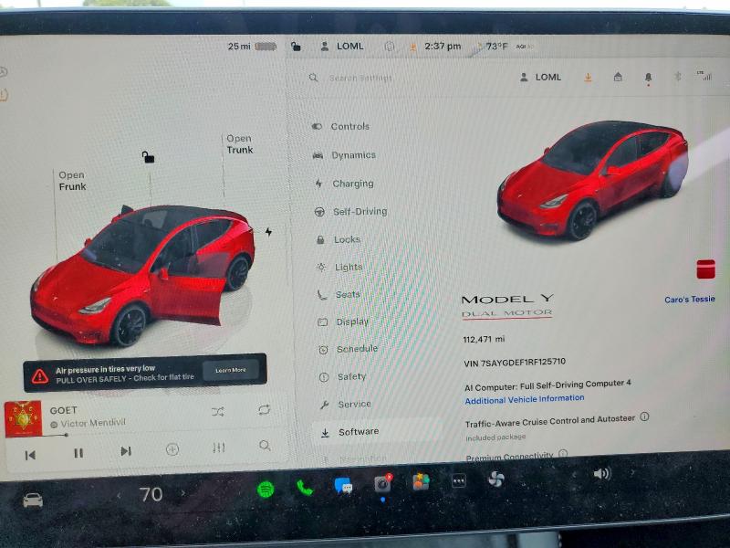 2024 Tesla Model Y მანქანა იყიდება აუქციონზე, vin: 7SAYGDEF1RF125710, აუქციონის ნომერი: 53835856