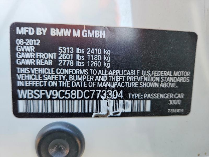 Продажа на аукционе авто 2013 Bmw M5, vin: WBSFV9C58DC773304, номер лота: 54652596
