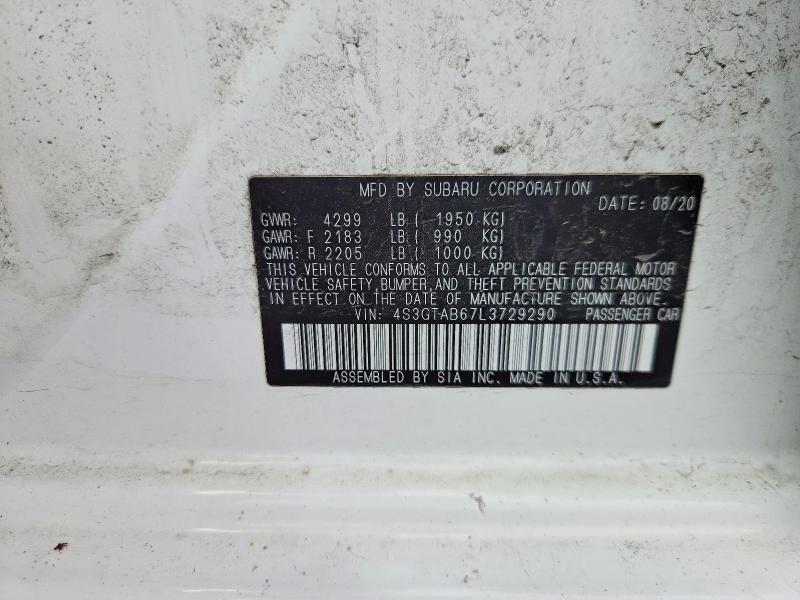 Продаж на аукціоні авто 2020 Subaru Impreza, vin: 4S3GTAB67L3729290, номер лоту: 51711676