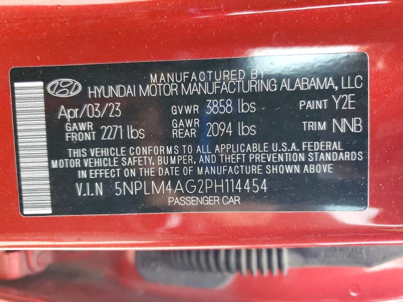 Aukcja sprzedaży 2023 Hyundai Elantra, vin: 5NPLM4AG2PH114454, numer aukcji: 52906986