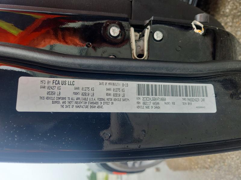 54610076 :رقم المزاد ، 2C3CDXJG6KH710660 vin ، 2019 Dodge Charger مزاد بيع