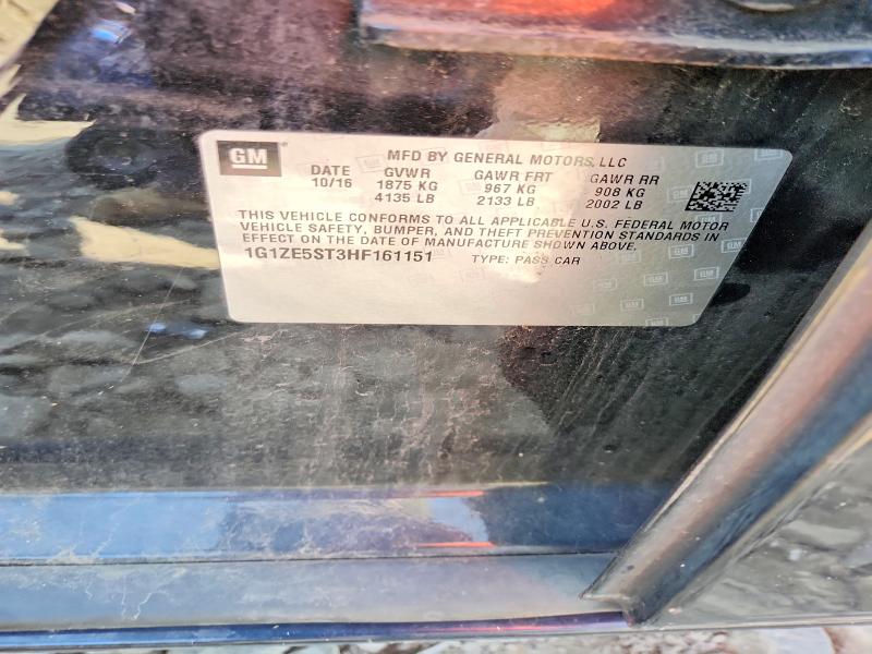 2017 Chevrolet Malibu მანქანა იყიდება აუქციონზე, vin: 1G1ZE5ST3HF161151, აუქციონის ნომერი: 54254256