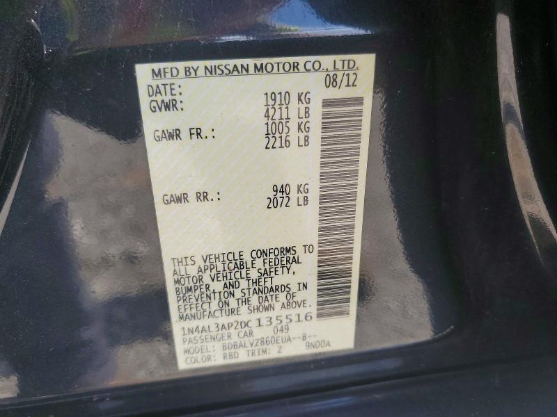 Aukcja sprzedaży 2013 Nissan Altima, vin: 1N4AL3AP2DC135516, numer aukcji: 54269076