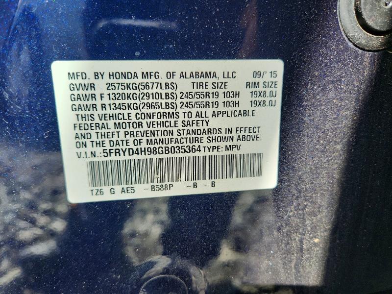 Aukcja sprzedaży 2016 Acura Mdx, vin: 5FRYD4H98GB035364, numer aukcji: 55117866