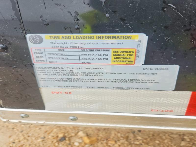 Продаж на аукціоні авто 2026 True Unknown, vin: 7TDBE1424TT000126, номер лоту: 52249726