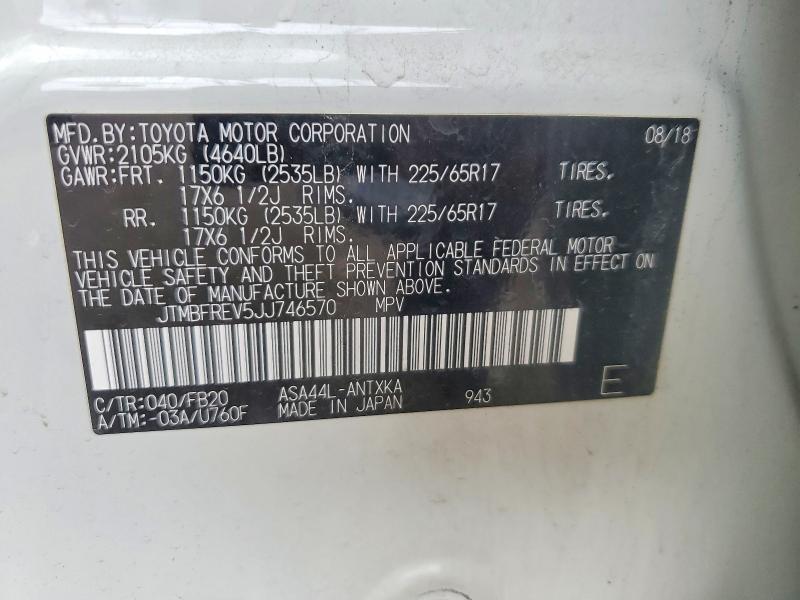 Продажа на аукционе авто 2018 Toyota Rav4, vin: JTMBFREV5JJ746570, номер лота: 51887566