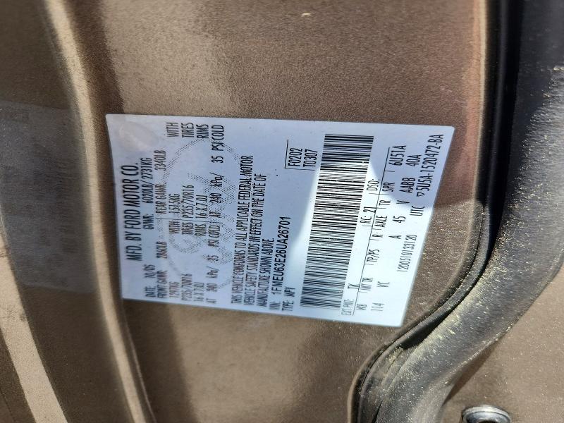 53292496 :رقم المزاد ، 1FMEU63E26UA26701 vin ، 2006 Ford Explorer مزاد بيع
