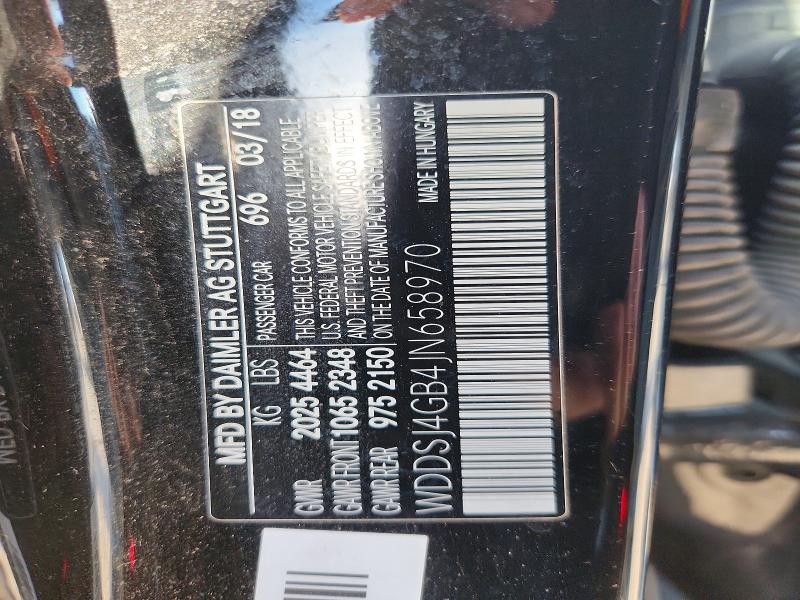 2018 Mercedes-benz Cla მანქანა იყიდება აუქციონზე, vin: WDDSJ4GB4JN658970, აუქციონის ნომერი: 53177846