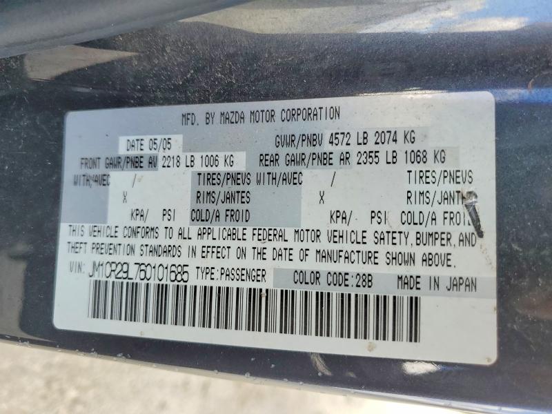 55000336 :رقم المزاد ، JM1CR29L760101685 vin ، 2006 Mazda 5 مزاد بيع