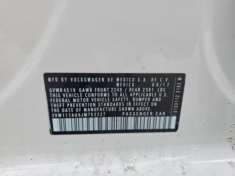 Aukcja sprzedaży 2018 Volkswagen Golf Sportwagen, vin: 3VW117AU6JM752227, numer aukcji: 53353866