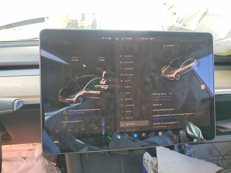 Продажа на аукционе авто 2022 Tesla Model 3, vin: 5YJ3E1EB3NF211295, номер лота: 53852806