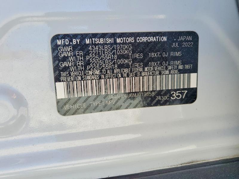 Aukcja sprzedaży 2022 Mitsubishi Outlander Sport, vin: JA4ARUAU6NU019858, numer aukcji: 53234606